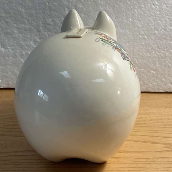 Vintage Rob Roy Piggy Bank Western Covered Wagon Decoration Blue Eyes 10.5” Rare - Picture 3 of 10